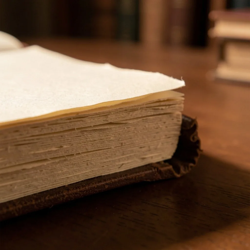 archive book on desk under lamp light